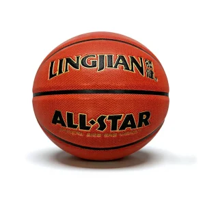New Design Custom LINGJAIN LJ 820 Size 7 Hygroscopic PU Leather Basketball Butyl Rubber Bladder Water Resistant 570 580g