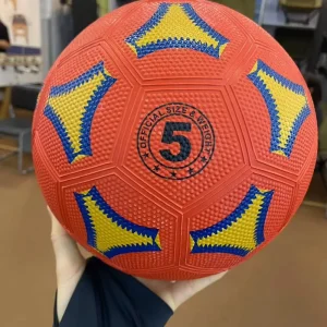 New Design Customizable Color Logo Eco-Friendly Durable Wear Resistant Natural Rubber Soccer Ball Size 5 Sports