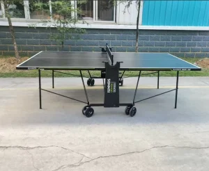 New Design Foldable Table Tennis Table Outdoor Waterproof Melamine Resin 4 5 6mm Top Material Ping Pong Table