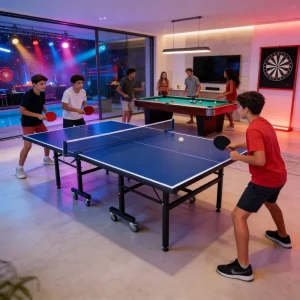 New Product Factory Direct Indoor Pingpong Tables Table Tennis Table Indoor for Home Family Fun Professional Training Practice