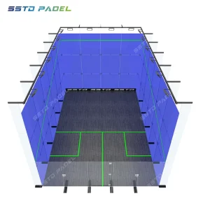 New Style Factory Price All Wooden Floor Tempered Glass Indoor Squash Court for Doubles