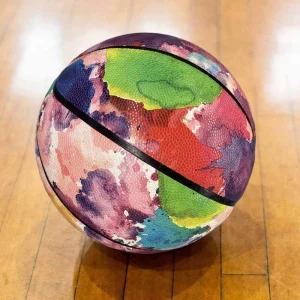 New Style Popular Advance PU Leather Colorful Tie Dye Basketball Official Size 7 Durable and Colorful