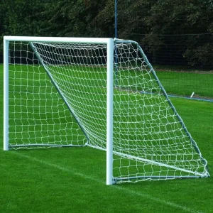 New Super Strong Aluminum Football Soccer Goal 5000x2000mm Powder Coated White Finish Nylon Mesh Net