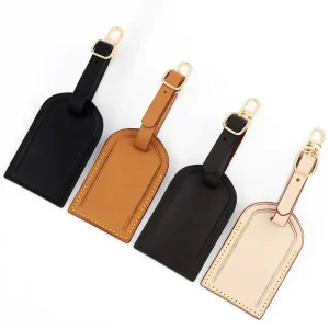 New Vegetable Tanned Leather Luggage Tag Genuine Leather Tag Fashion and Durable Accept Customize