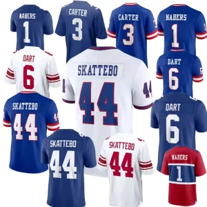 New York Fully Stitched #3 Carter #6 Dart #1 Nabers #44 Skattebo American Football Jersey