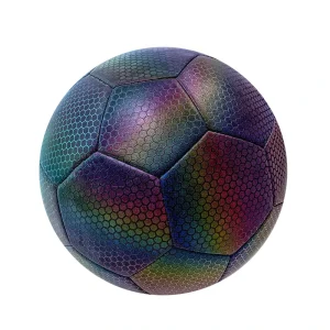 Night Game No 4 No 5 Sparkling Football Professional TPU EVA Glowing Reflective Soccer Ball With Custom Logo Ball for Football