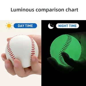Night Glow Baseball Glow in the Dark Training Softball with Custom Logo and Color Options for Night Sports