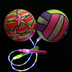 Night Outdoor LED Sports Kids Toy Inflatable Flash Light up Rebound Ball Luminous Glowing Ball for Children