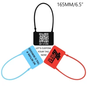 No Returns If Removed Disposable Zip Tie Label Clothing Custom Bags Shirt Shoes Logo Plastic Seal Tag