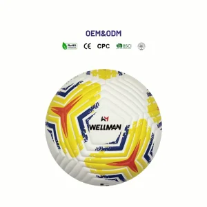 No.5 Thermal Bonded Customized PU Durable Football for Training Competition