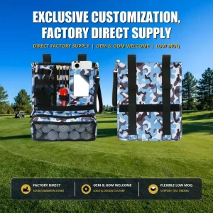 Nylon Golf Accessories Bag Large Capacity Waterproof Tees Balls Organizer Durable Travel Premium Factory Custom Golf Pouch Bag