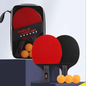 OEM 4 Star Ping Pong Paddle Indoor Outdoor Advance Table Tennis Racket Set With Handbag and 3 Ball for Competition