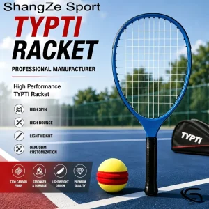 OEM Carbon Fiber Tennis Racket T700 Lightweight Portable Custom Design with Nylon Net