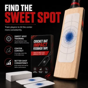 OEM Custom Cricket Bat Impact Feedback Tape Sweet Spot Training Sticker Anti Scuff Sheet for Batting Practice