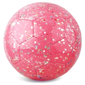 OEM Customized Sequin Pattern Logo TPU Machine Stitched Lightweight Eco Friendly Indoor Outdoor Youth Kid Soccer Ball Size 3