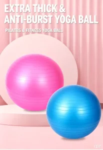 OEM Eco Friendly PVC High Quality Pilates Yoga Ball Gym Fitness Exercise Training Balance Non Slip Therapy Multi Color 65cm