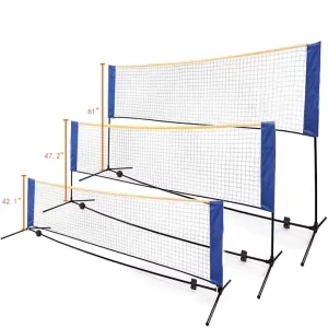 OEM Factory 3M/4M/5M/6M*1.07/1.2/1.55m Adjustable Height Portable Badminton Stand Badminton Tennis Net Set With Carrying Bag