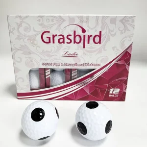 OEM Factory Price 2 Layers Surlyn Practice Golf Ball Custom Logo Durable Dots Range Balls White Golf Balls