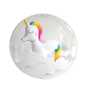 OEM In Stock Transparent PVC Color Sequin Ball Cross Border Outdoor Inflatable Water Toys for Children Beach Ball Inflatable