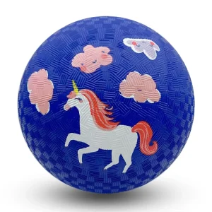 OEM Logo Blue Rubber Bouncing Playground Ball Set Eco Friendly Dodgeball 7 Inch Kickball for Kids Toddlers