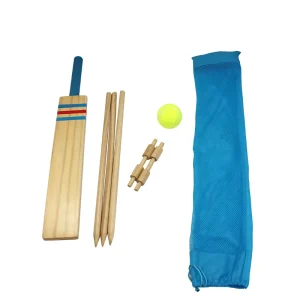 OEM ODM Custom Cricket Set Includes Wooden Cricket Bat Tennis Ball Stumps With Bag Outdoor Game