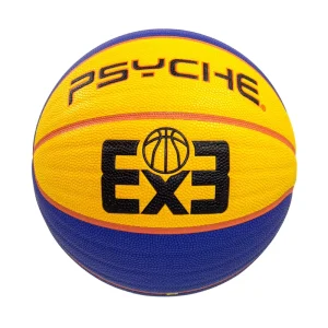 Official 3×3 Street Basketball Size 6 Wave Panel Pebble Channel Leather Ball For Half Court Game