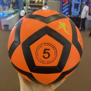 Official Custom Logo Color High Quality PU Leather Football Ball Size 5 Thermal Bonded Rubber Construction Training Use