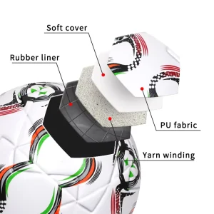 Official Size 5 Custom Print PU Soccer Ball Laminated Thermal Bonded No Stitch