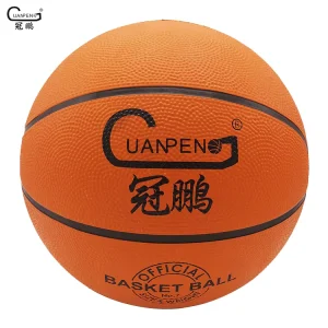 Official Size 7 Basketball OEM ODM Orange Promotional Rubber Basketball Good Quality with Custom Logo Printed