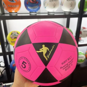 Official Size and Weight Soccer Ball Pink Blue Kids Toys Size 5 PVC Football