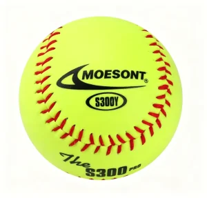 Official Yellow PVC Leather Baseball Custom Logo 12 Inch Training Softball Practice Ball