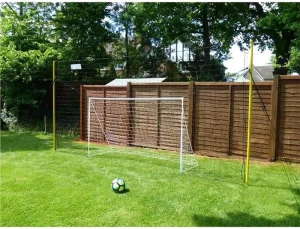 Open Goaaal 3 in 1 Soccer Training Rebounder & Goal 62.99″D X 188.98″W X 94.49″H Volley Passing Outdoor Sports Backyard Games