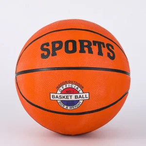 Orange Size 7 Rubber Basketball Customized Rubber Basketball Ball