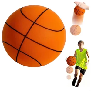 Orange Stripes Silent Basketball Toys Low Noise Polyurethane Basketball Can Be Used at Home Suitable for Kids