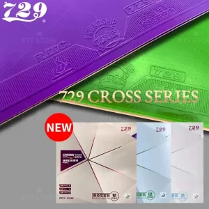 Original Friendship 729 Cross Purple Blue Green Table Tennis Rubber Tacky Pimples in Ping Pong Color Rubber with ITTF Approved