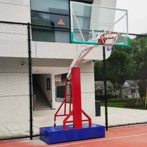 Outdoor Basketball Goal Indoor Full Size Electro Hydraulic Height Adjustable Basketball Stand Fiba Hoop Standard Outdoor