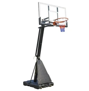 Outdoor High Quality Windproof Glass Backboard Professional Basketball Net with Bracket Adjustable Basketball Stand