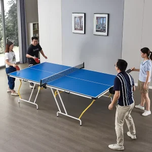 Outdoor Indoor 4 piece Folding Ping Pong Table Manufacture Table Tennis Table