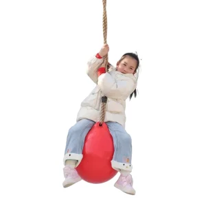Outdoor PE Plastic Inflatable Ball Swing with Hanging Rope for Unisex Kids Kindergarten & Garden Use
