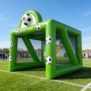 Outdoor PVC Inflatable Soccer Goal 3x3x3m EN71/CE Certified Easy Setup Sport Toy Shooting Target