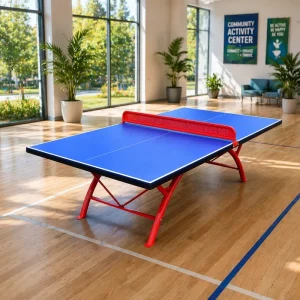 Outdoor Ping Pong Table Backyard Stabilized Waterproof Tabletop Thickened Curved Support