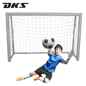 Outdoor Soccer Net Goal Grey Steel Tube Backyard Soccer Goal