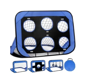 Outdoor Sport Football Play Equipment Easily Spread Out 4 in 1 Portable Folding Soccer Goal Net