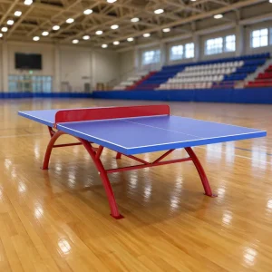 Outdoor Sport Table Tennis Table High Density SMC Composite Board Shock Resistant Blue Bracket Commercial Ping Pong Table