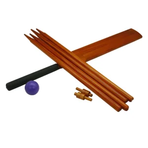 Outdoor Sports Games Set Durable Wooden Cricket Bat and Balls