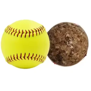 Outdoor Sports Official Yellow Leather Baseball Custom Logo 12 Inch Training Softball Practice Ball Lightweight Strong