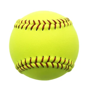 Outdoor Sports Official Yellow Leather Baseball Custom Logo Training Softball Practice Ball