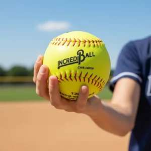 Outdoor Sports Official Yellow Synthetic Leather Baseball Custom Logo 12 Inch Training Softball