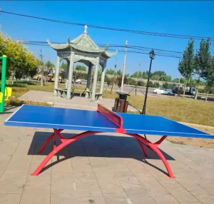 Outdoor Table Tennis Table 15mm SMC Top Metal Frame Eco Friendly Durable Pingpang Table