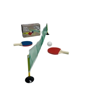 Outdoor and Indoor Mini Ping Pong Set Classic Wooden Table Tennis Racket Game for Kids and Adults Desktop Toy
